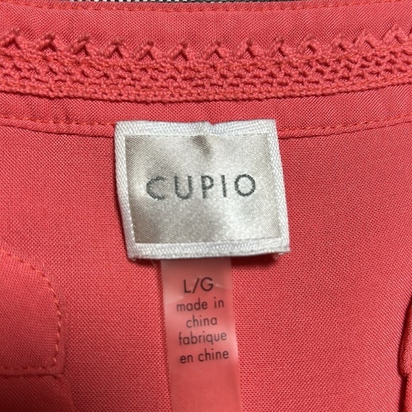 Cupio Womens Vibrant Magenta Poppy Pink Sleeveless Scoop Hem V Neck Midi Dress L - Picture 7 of 8